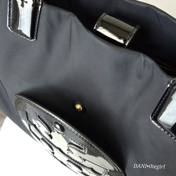 Tory Burch | Ella Patent Tote Large Black - Picture 11 of 16